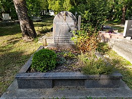 Pozsgay Imre síremléke a Farkasréti temetőben.