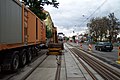 Čeština: Rekonstrukce tramvajové trati Flora - Vinohradské vodárna v Praze na Vinohradech English: Reconstruction of the tram trac Flora - Vinohradská vodárna in Prague-Vinohrady, CZ Русский: Реконструкция трамвайной дороги, Прага-Винохрады Ческая республика