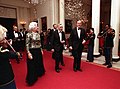 Premierminister Tadeusz Mazowiecki bei seinem Besuch im Weißen Haus, 1990