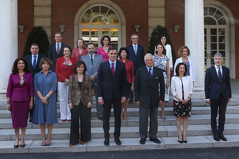 File:Primer Gobierno de Pedro Sánchez (2018-07) (cropped).jpg