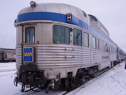 The luxurious streamlined Prince Albert Park on the end of The Canadian.