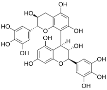 Chemical structure of prodelphinidin B3 Prodelphinidin B3.svg