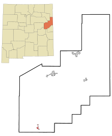 Quay County New Mexico Incorporated and Unincorporated areas House Highlighted.svg