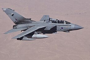 イラク上空を飛行するイギリス空軍のトーネードGR.4 (2014年撮影)