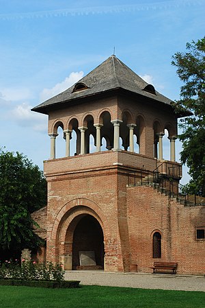 Watchtower of the Mogoşoaia Palace, near Bucharest, Romania