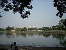 Rabindra Sarobar with a view of South City