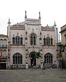 The Real Gabinete Portugues de Leitura (Royal Portuguese Reading Room) in Rio de Janeiro, built by Portuguese immigrants in 1837, has the largest and most valuable literary of Portuguese outside Portugal. Real Gabinete Portugues de Leitura - Rio de Janeiro, Brasil.jpg