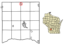 Richland County Wisconsin Incorporated and Unincorporated areas Yuba Highlighted.svg