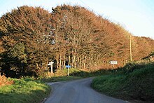 Road junction for St Pinnock - geograph.org.uk - 1539418.jpg