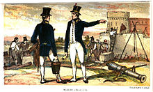 Working dress of the Royal Military Artificers in Gibraltar, 1795 Royal Military Artificers working dress 1795.jpg