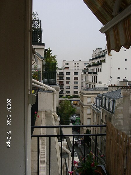 File:Rue Scheffer vue du sixieme étage 1 - panoramio.jpg