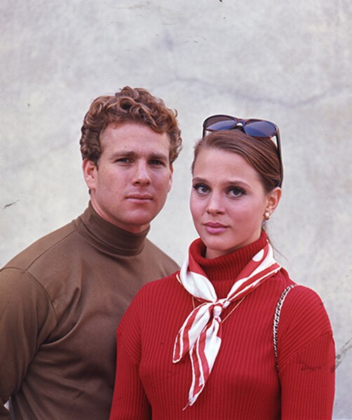 Ryan O'Neal with Taylor-Young in Peyton Place