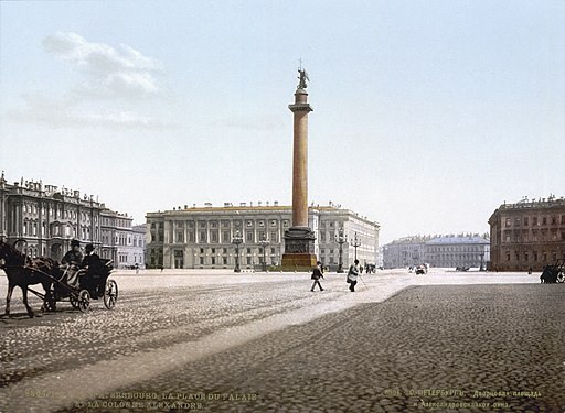 San Petersburgo, Columna de Alejandro en la Plaza del Palacio, 1896-1897