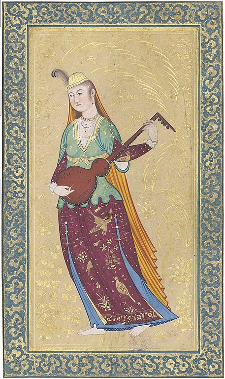 457px-Safavid-style_portrait,_female_musician_plays_a_tar.jpg (457×768)