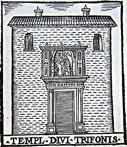 San Trifone in Posterula (TEMPL DIVI TRIFONIS). Tryck av Girolamo Francino från år 1588.