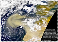Satellite photo of a Saharan dust cloud (2000) over the Eastern Atlantic Ocean. Sandstorm big.jpg