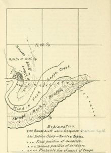 Map of the location of the Battle of Sappa Creek Sappa Creek Battle Map.png