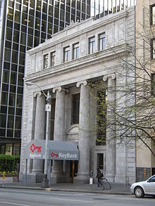 The building in 2008, before the modern entrance canopy was removed Seattle - 815 Second Ave 02.jpg