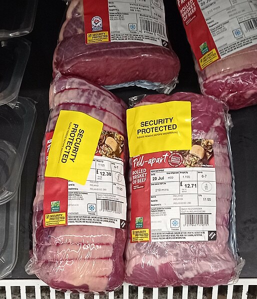 File:Security protected brisket of beef Asda north London.jpg