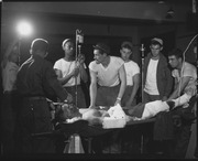 US Engineers and medics wearing T-shirts in 1951, during the Korean War