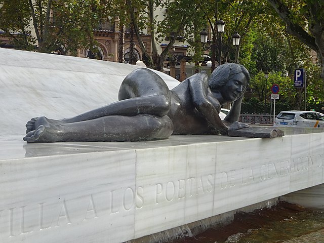 Image: Seville Spain's Generacion 27 memorial statue