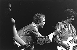 Jones (right) with the Sex Pistols in 1977