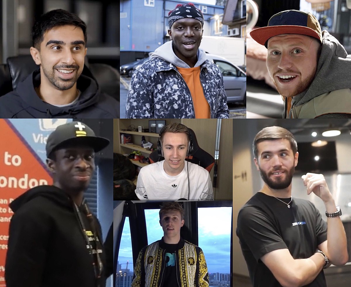 gaming youtubers collage