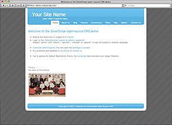 Default website theme in Silverstripe CMS CMS 2.3 SilverStripe-Default-Theme-2.2.jpg