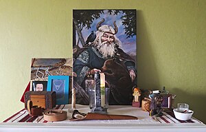 Slavic home altar with Veles.jpg