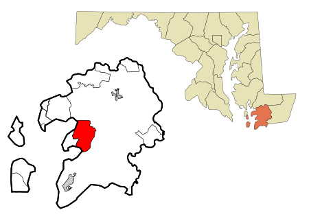 Somerset County Maryland Incorporated and Unincorporated areas Fairmount Highlighted