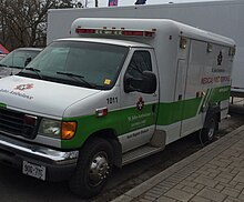 A St John Ambulance, a common private transport service in Canada St John Ambulance.jpg