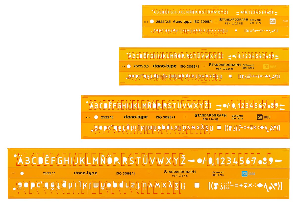 Lettering Stencils and Guides