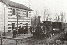 La stazione di Gozzano fermata lungo la ferrovia Gozzano-Alzo