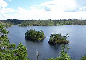 Stensjön, Tyresta national park, 2007-07-31, northern shore on Stensjöborg, view southeast.jpeg