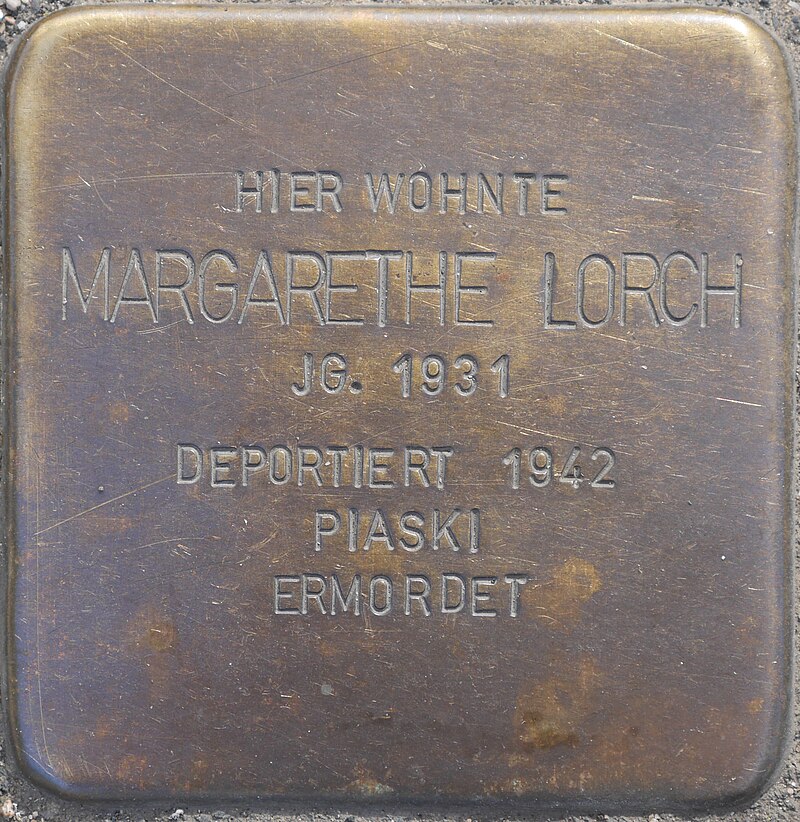 Stolperstein für Margarethe Lorch