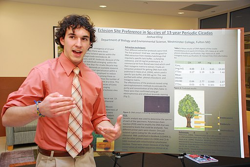 Student research presentation at Westminster College Undergraduate Scholars Forum