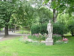 Inngangen til parken fra Knud Knudsens plass (syd) Foto: Helge Høifødt