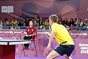 Deutsch: Beachhandball bei den Olympischen Jugendspielen 2018; Tag 4, 9. Oktober 2018; Mixed, Spiel um Bronze, Mixed-Doppel – Sabina Šurjan (SRB) & Truls Möregårdh (SWE) gegen Su Pei-ling & Lin Yun-ju (TPE) 2:3 English: Table tennis at the 2018 Summer Youth Olympics at 9 October 2018 – Mixed Bronze Medal Match, Mixed-Double – Sabina Šurjan (SRB) & Truls Möregårdh (SWE) Vs Su Pei-ling & Lin Yun-ju (TPE) 2:3