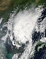 Tropical Storm Tembin, just after landfall over South Korea as it becomes Extratropical, on August 30, 2012.