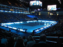 Singles play on the O2 Arena during the 2012 event Tennis at the O2.jpg