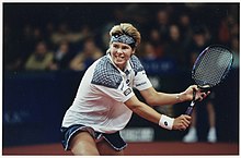 Tennister Brenda Schultz i de Kennemer sporthal.  NL-HlmNHA 54037361.JPG