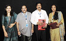 Film crew at IFFI (2016) The Director, Shiny Jacob Benjamin at the presentation of her film 'In Return Just a Book', during the 47th International Film Festival of India (IFFI-2016), in Panaji, Goa on November 24, 2016.jpg