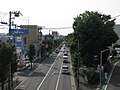 世田谷通りの野川沿い（撮影場所の歩道橋は2010年代に撤去された）