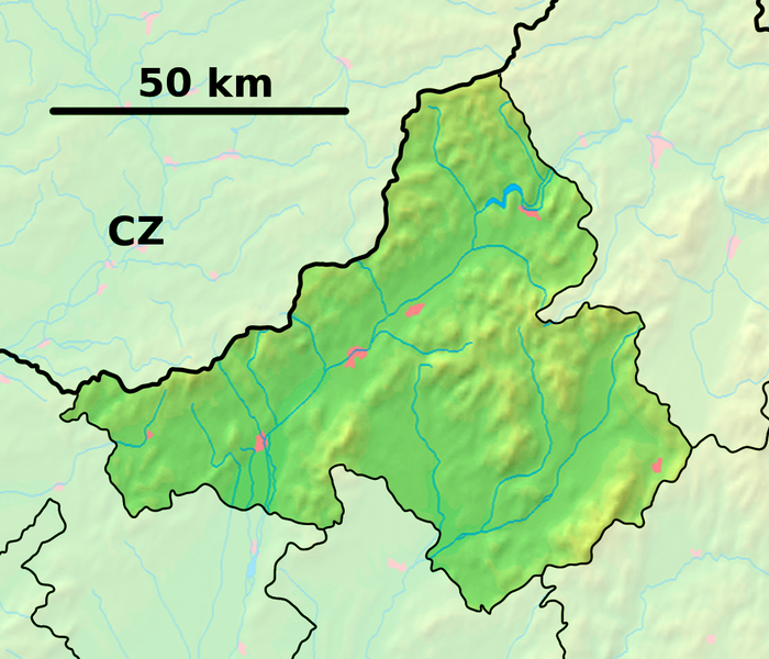 File:Trenčín Region - physical map.png