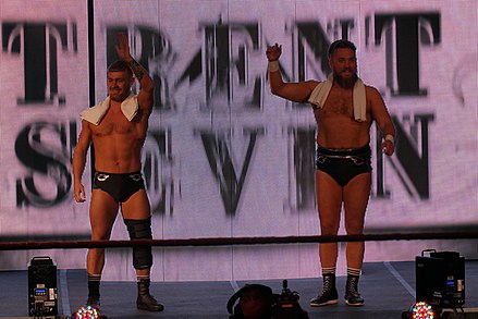 Seven (right) with British Strong Style partner Tyler Bate