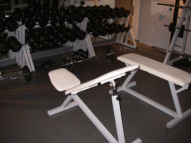 File:Two weight training benches.jpg