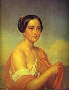 Una mujer italiana, 1851.
