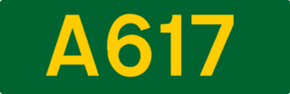 A617 road road in England