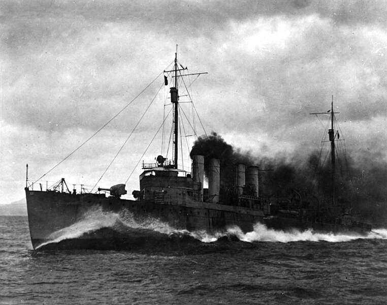 File:USS Palmer (DD-161) underway at high speed, circa in late 1918 (NH 1038).jpg