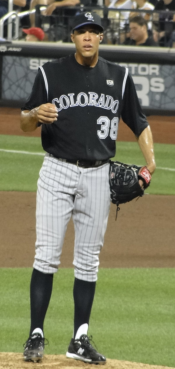 Jiménez with the Colorado Rockies in 2010